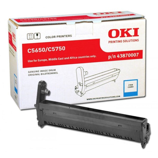 Tamburo OKI C5650 C5750 - Originale - Ciano - 43870007 da 20.000 Pagine A4