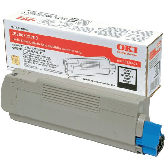 Toner OKI C5800 C5900 C5550mfp - Originale - Nero - 43324424 da 6.000 Pagine A4