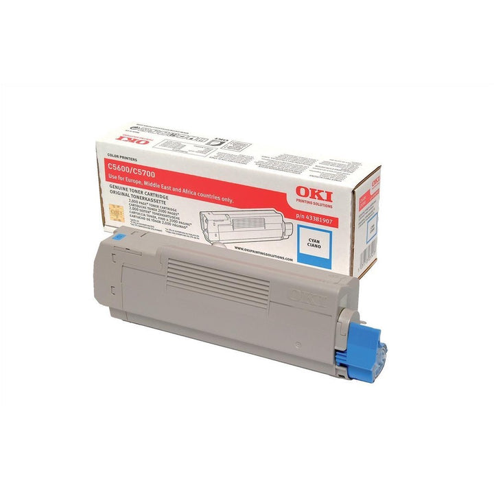 OKI C5600 C5700 Toner - Original - Cyan - 43381907 2,000 A4 Pages