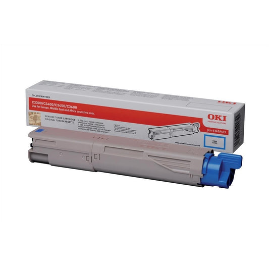 Toner OKI C3300 C3400 C3450 C3600 - Originale - Ciano - 43459435 da 1.500 Pagine A4