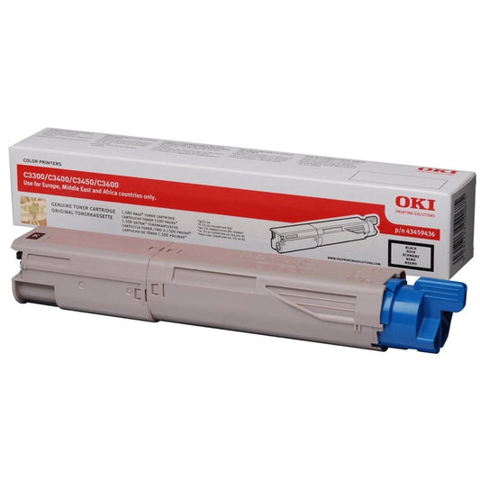 Toner OKI C3300 C3400 C3450 C3600 - Originale - Nero - 43459436 da 1.500 Pagine A4