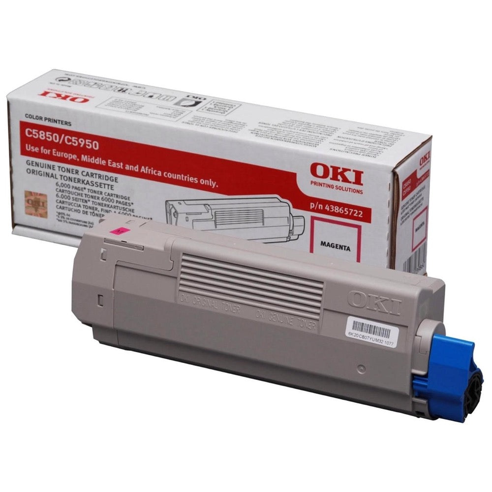Toner OKI C5850 C5950 MC560 - Originale - Magenta - 43865722 da 6.000 Pagine A4