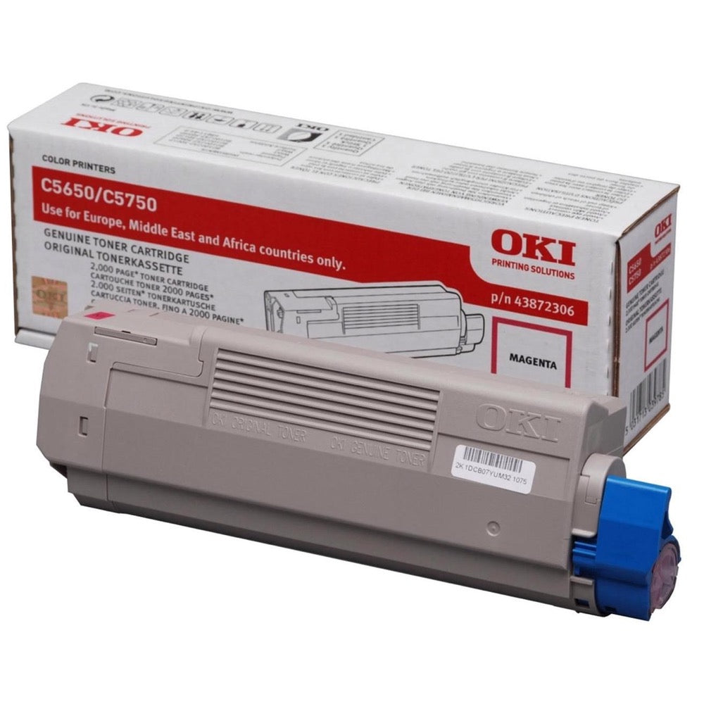 Toner OKI C5650 C5750 - Originale - Magenta - 43872306 da 2.000 Pagine A4
