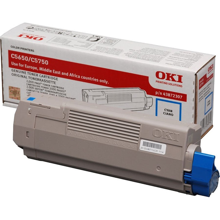 OKI C5650 C5750 Toner - Original - Cyan - 43872307 2,000 A4 Pages