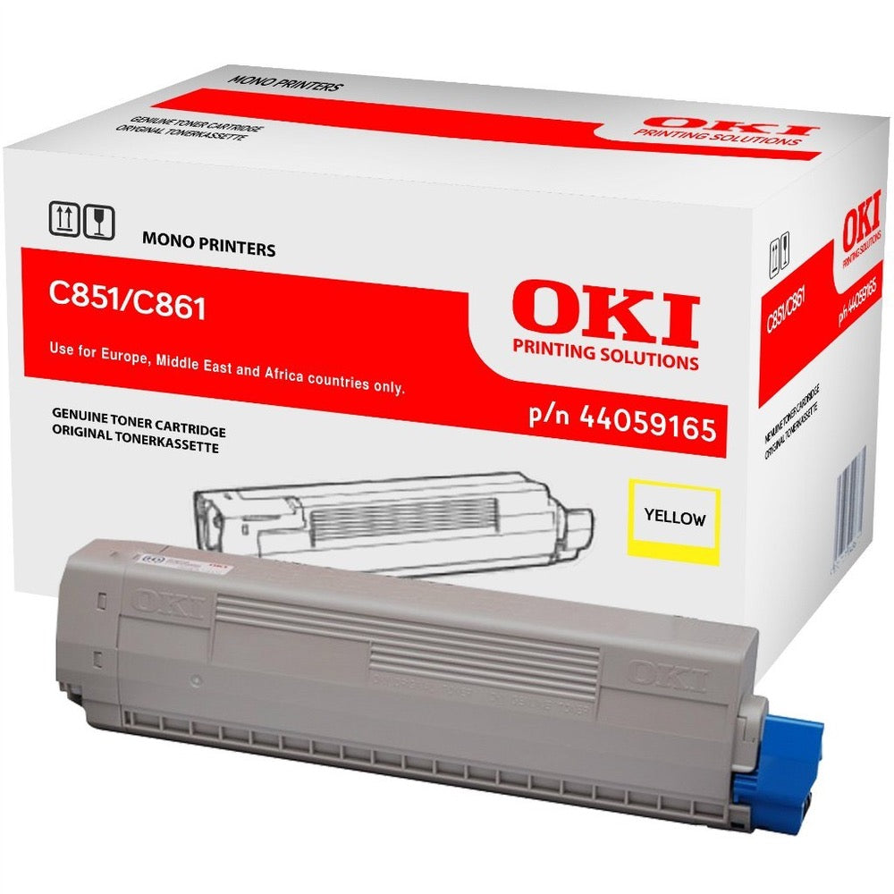 Toner OKI MC851 MC861 - Originale - Giallo - 44059165 da 7.300 Pagine A4