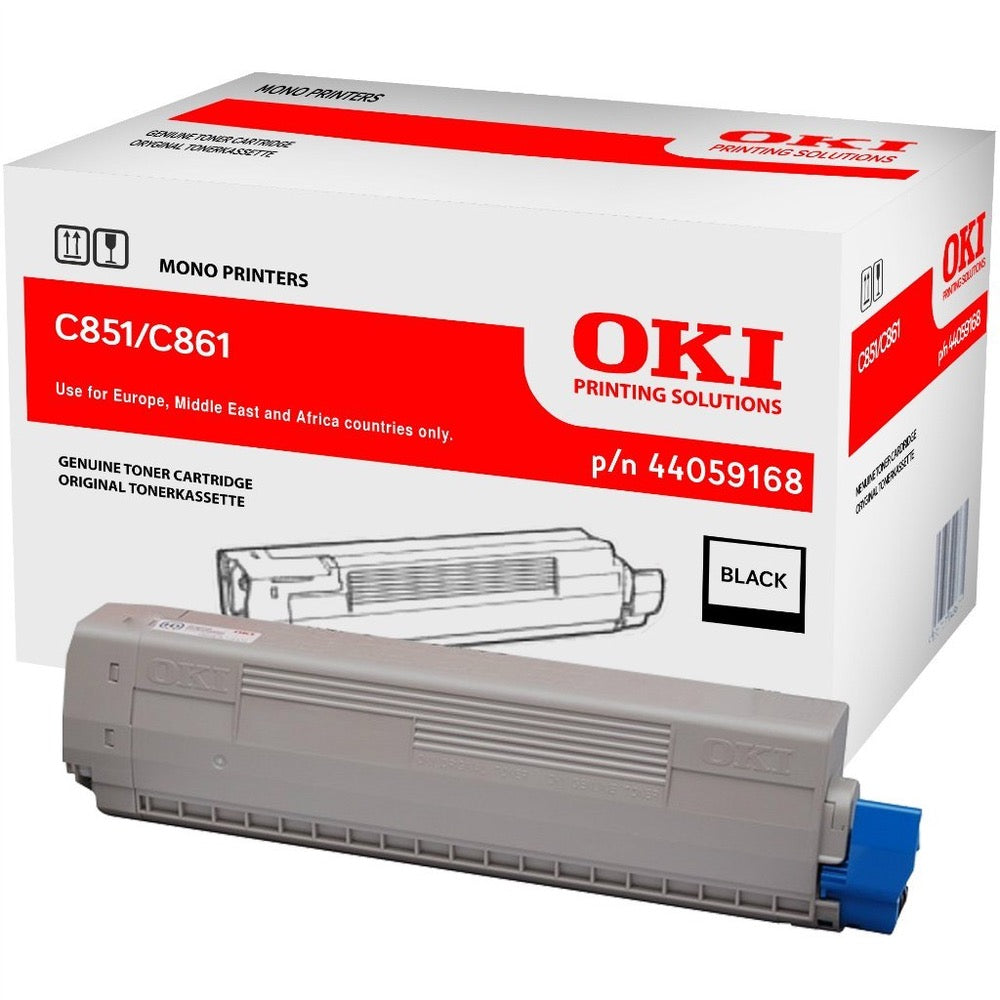 Toner OKI MC851 MC861 - Originale - Nero - 44059168 da 7.000 Pagine A4