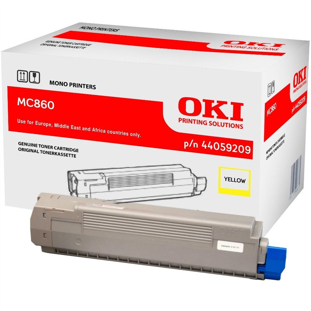 Toner OKI MC860 - Originale - Giallo - 44059209 da 10.000 Pagine A4