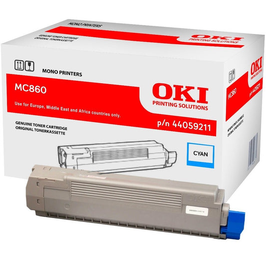 OKI MC860 Toner - Original - Cyan - 44059211 10,000 A4 Pages