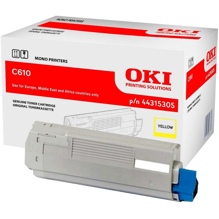 Toner OKI C610 - Originale - Giallo - 44315305 da 6.000 Pagine A4