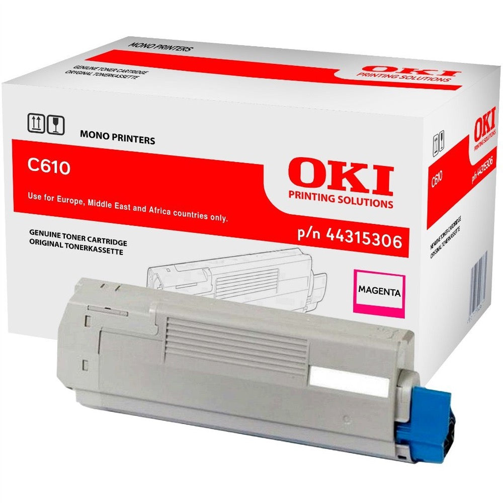 Toner OKI C610 - Originale - Magenta - 44315306 da 6.000 Pagine A4