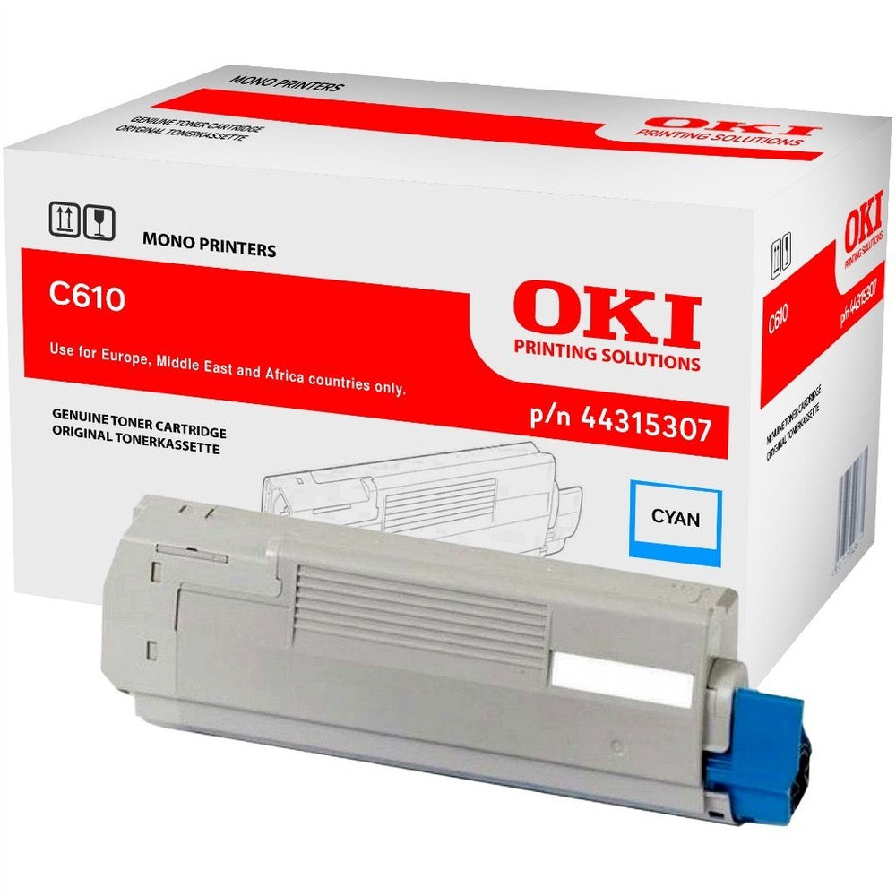 OKI C610 Toner - Original - Cyan - 44315307 6,000 A4 Pages