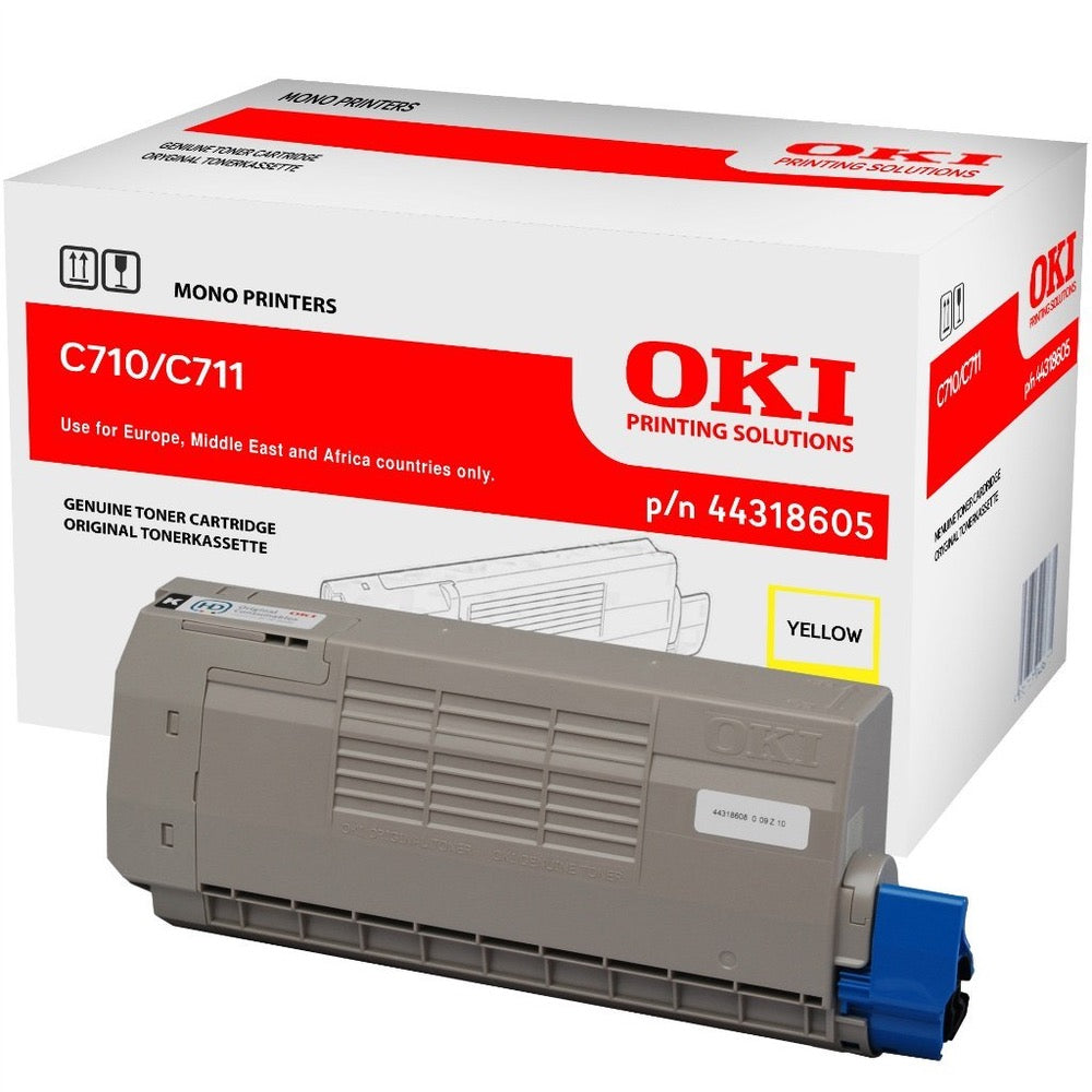 OKI C711 C710 Toner - Original - Yellow - 44318605 from 11,500 A4 Pages