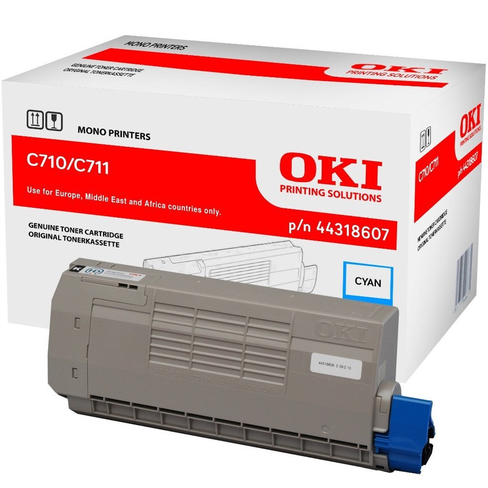 OKI C711 C710 Toner - Original - Cyan - 44318607 from 11,500 A4 Pages