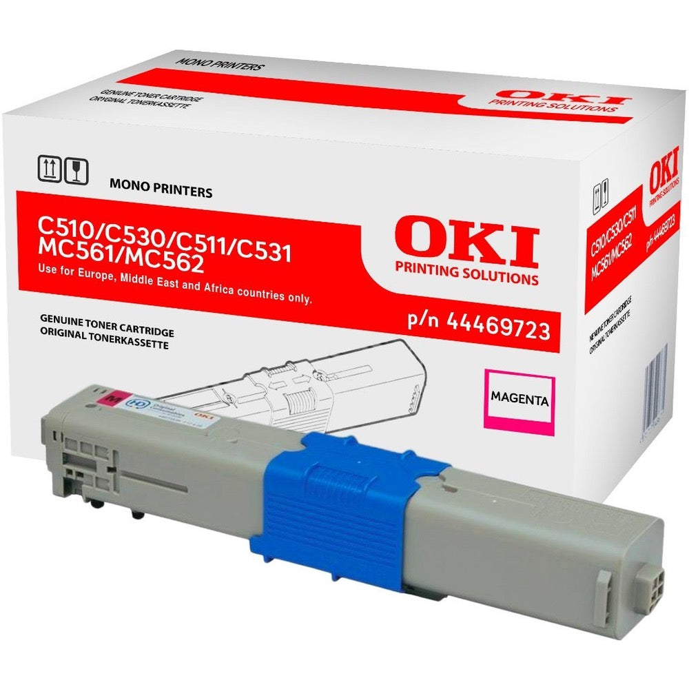 Toner OKI C510 C530 MC561 C511 C531 MC562 - Originale - Magenta - 44469723 da 5.000 Pagine A4