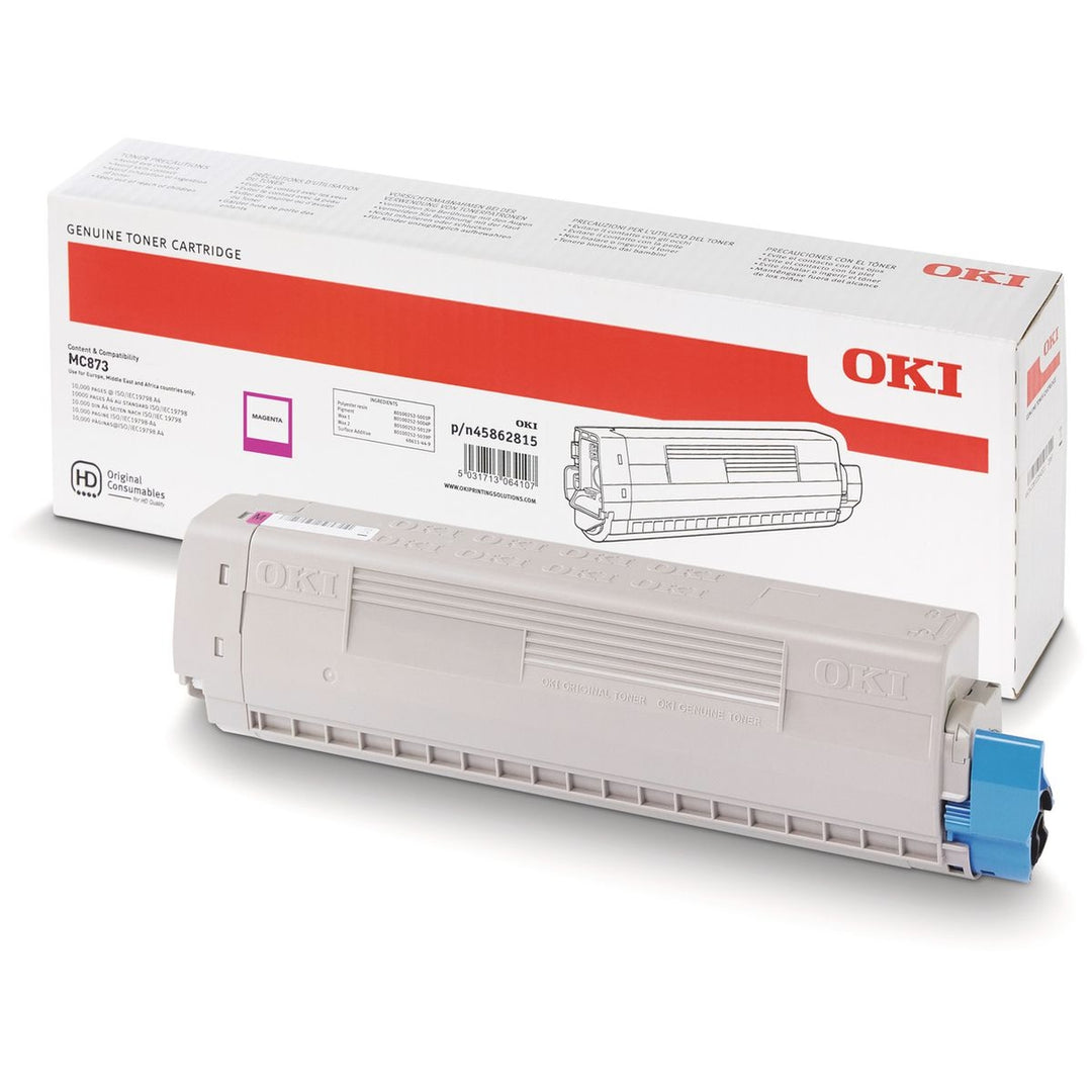 Toner OKI MC873 MC883 - Originale - Magenta - 45862815 da 10.000 Pagine A4