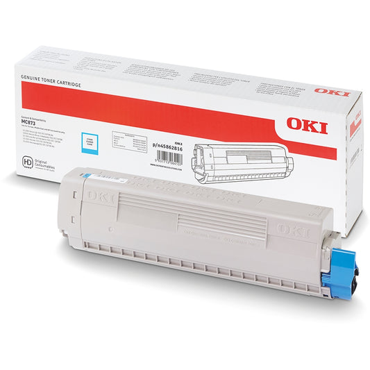 OKI MC873 MC883 Toner - Original - Cyan - 45862816 10,000 A4 Pages