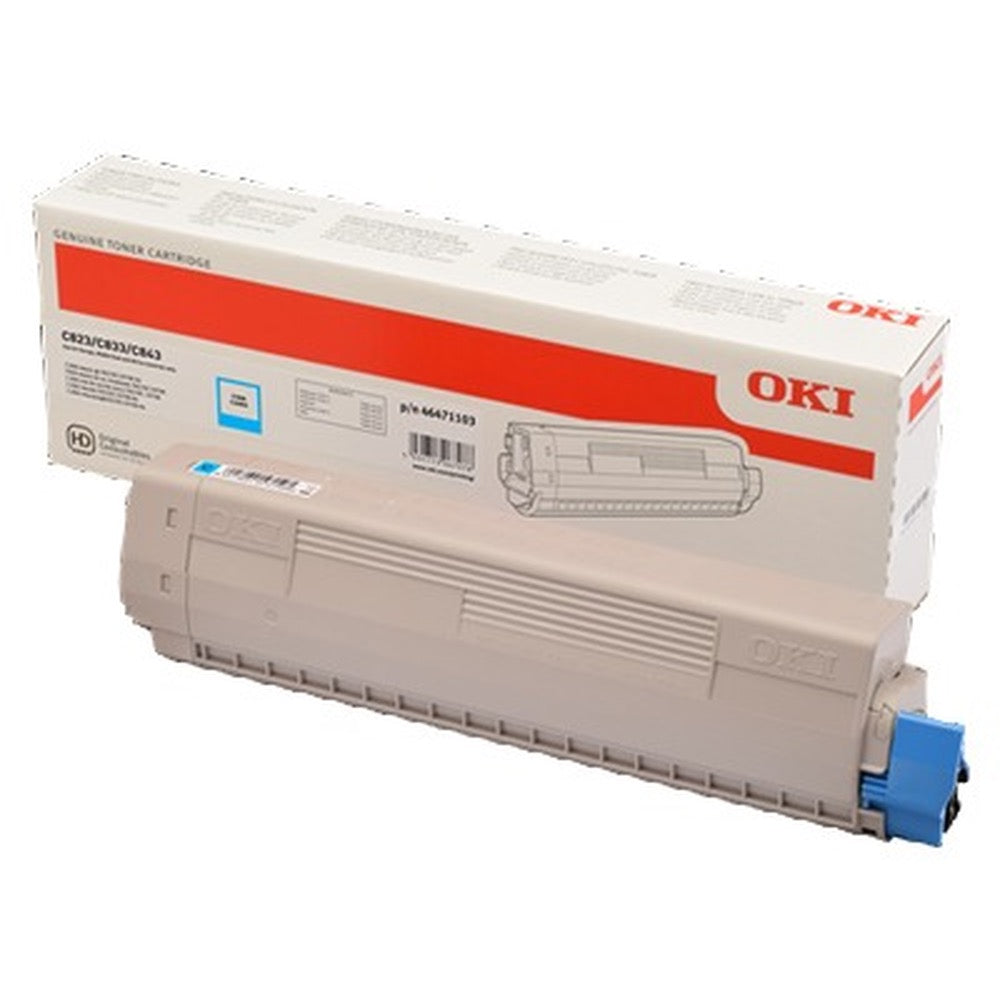 OKI C823 C833 C843 Toner - Original - Cyan - 46471103 7,000 A4 Pages