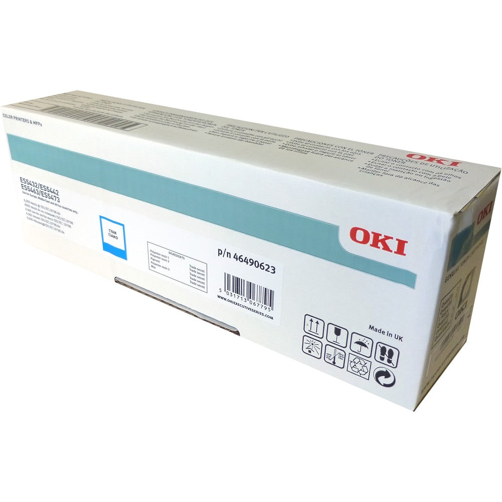 OKI ES5442 ES5463 ES5473 dn MFP Toner - Original - Cyan - 46490623 from 6,000 A4 Pages