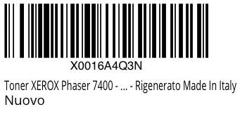XEROX 106R01079 - Toner Rigenerato per Phaser 7400 - Giallo - 18.000 pagine A4